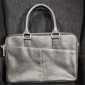 Cole Haan American Airlines Black Leather with Black Trim Travel Tote Bag